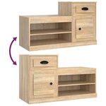 vidaXL Armoire à chaussures chêne sonoma 100x42x60cm bois d'ingénierie