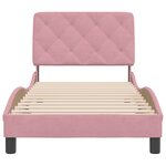 vidaXL Cadre de lit avec tête de lit Rose 80x200 cm Velours