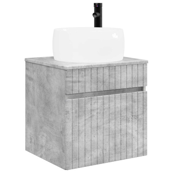 vidaXL Meuble de lavabo mural Gris béton 49 x 44 5 x 66 cm
