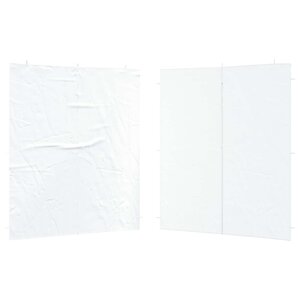 vidaXL Mur de tente de fête 2 pièces 200 x 195 cm Blanc PE et acier