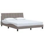 vidaXL Cadre de lit sans matelas Hanko taupe 160x200 cm tissu