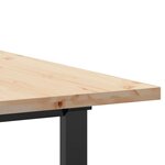 vidaXL Table à manger cadre en O 140x80x75 5 cm bois pin massif fonte