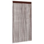 vidaXL Rideau en fils 2 Pièces 140 x 250 cm Marron