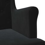 vidaXL Fauteuil Noir Velours