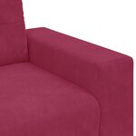 vidaXL Sofa 3 places avec coussin Rouge bordeaux Velours