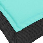 vidaXL Tabourets jardin coussins 2 Pièces noir 55x55x36 cm résine tressée