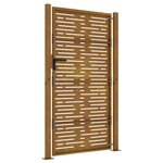 vidaXL Portail de jardin 105x180 cm acier corten conception de carré