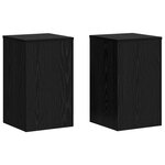 vidaXL Supports de plantes 2 Pièces Chêne noir 30 x 30 x 50 cm en bois d'ingénierie.