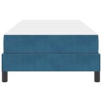 vidaXL Lit à ressorts avec matelas Bleu foncé 100 x 220 cm tissu