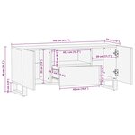 vidaXL Meuble TV Marron 105 x 33 x 46 cm bois de manguier massif