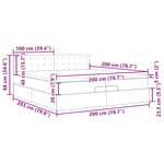 VidaXL Cadre de lit ottoman avec matelas crème 200x200 cm tissu