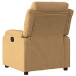 vidaXL Fauteuil inclinable électrique Marron Velours