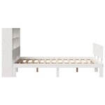 vidaXL Lit bibliothèque sans matelas blanc 160x200 cm bois pin massif