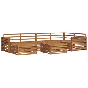 vidaXL Ensemble de canapés d'extérieur 7 pc Naturel