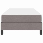 vidaXL Lit à ressorts avec matelas Taupe 90 x 190 cm tissu