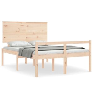 vidaXL Lit pour personne âgée sans matelas 140x190 cm bois massif