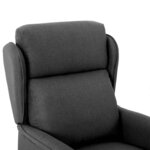 vidaXL Fauteuil inclinable Gris foncé 67.5 x 93.5 x 101.5 cm tissu