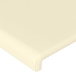 vidaXL Tête de lit à LED Crème 203x16x118/128 cm Similicuir