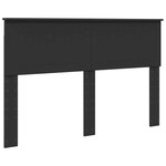 vidaXL Cadre de lit avec tête de lit Noir 140 x 200 cm Pin massif