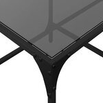 vidaXL Table basse avec dessus en verre noir 98 5x50x40 cm acier