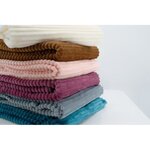 Couverture boudoir Caramel 75 x 100 cm - Velours côtelé  douce et chaude