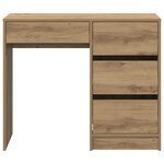 vidaXL Bureau d'écriture marron Chêne artisanal Bois d'ingénierie Compact