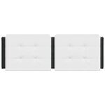 vidaXL Coussin de tête de lit Zadar blanc et noir 137 cm similicuir