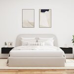 vidaXL Tables de chevet murales avec lumières LED 2 Pièces chêne noir