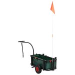 vidaXL Chariot de pêche avec sac noir acier