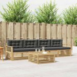 vidaXL Ensemble de canapés d'extérieur 5 pc Blanc et anthracite