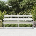 vidaXL Banc de jardin blanc 203 5x48x91 5 cm bois massif de pin