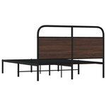 vidaXL Cadre de lit sans matelas 120x200 cm chêne marron