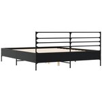 vidaXL Cadre de lit sans matelas noir 150x200 cm