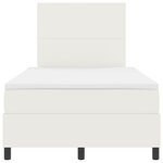 vidaXL Lit à ressorts avec matelas crème petit double en velours côtelé