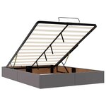 vidaXL Cadre de lit ottoman sans matelas gris 140x190 cm similicuir