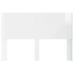 vidaXL Tête de lit Blanc brillant Bois d'ingénierie