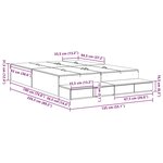 vidaXL Lit de rangement en chêne artisanal 135x190 cm