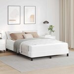 vidaXL Lit avec matelas Blanc pur 140 x 190 cm Faux cuir