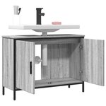 vidaXL Armoire lavabo de salle de bain sonoma gris 80x30x60 cm