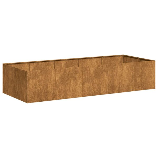 vidaXL Jardinière rouillé 200x80x40 cm acier inoxydable