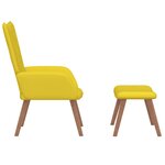 vidaXL Chaise de relaxation avec repose-pied Jaune moutarde Velours