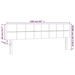 vidaXL Tête de lit à LED Gris clair 160x5x78/88 cm Tissu