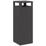 vidaXL Braise Noir 35 x 35 x 100 cm Acier laminé à froid