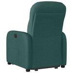 vidaXL Fauteuil inclinable électrique vert foncé tissu