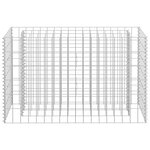 vidaXL Lit surélevé à gabion Acier galvanisé 90x30x60 cm