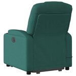 vidaXL Fauteuil inclinable de massage électrique Vert foncé Tissu