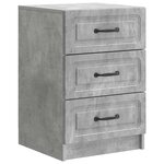 vidaXL Cabinet de chevet Gris béton 43 x 41 x 63 5 cm