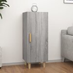 vidaXL Buffet Sonoma gris 34 5x34x90 cm Bois d'ingénierie