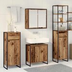 vidaXL Ensemble de mobilier de salle de bain avec tiroir Bois ancien