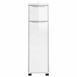 vidaXL Cabinet de salle de bain Blanc brillant 30 5 x 30 x 101 cm